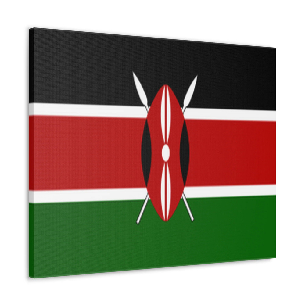 Kenya Country Flag Canvas Vibrant Wall Art Unframed Home Decor